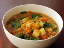 Indian Spice Pumpkin and Chickpea Soup